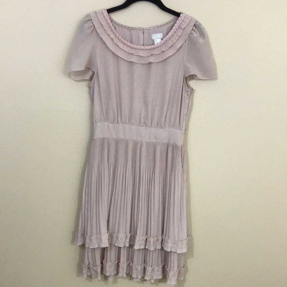 H&M Blush Ruffle Aline Dress